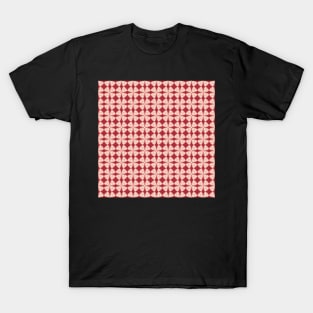 Red and Blush Stylized Four Leaf Clover T-Shirt